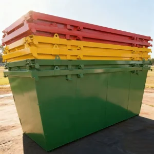 Sturdy Durable Metal Flat Pack Skip Bin 2 14 Cubic Meter CE Certified 1 Year Warranty Waste Bin Dumpster