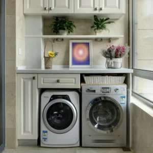 Stylish Modern Balcony Laundry Cabinet Durable and Space Saving Home Furniture for Home Hotel Villa Bathroom