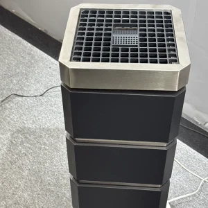 Stylish Stainless Steel Waste Bin for Supermarkets 80L Capacity Touchless Operation