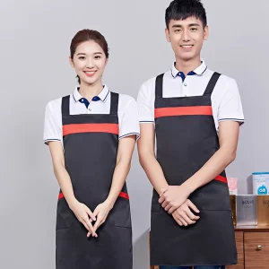 Sublimation Barista Server Apron H Back Waist Apron with Pockets Custom Print for Restaurant Kitchen Barista Florist Cleaning