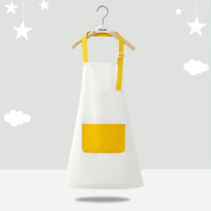 Sublimation Polyester Bib Cooking Apron With Colorful Pocket for Kids Kitchen Dining Christmas Baking Aprons Logo Printing