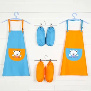 Summer Apron Women Breathable Design Cute 100% Polyester Uniform Ruffle Waterproof Kitchen Wipe Hands Barbers Apron