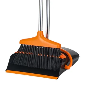 Sunshine Durable Modern Portable Long Handled Dustpan Brush Set Collapsible Adjustable Scraper Teeth PP Broom Home Cleaning Tool