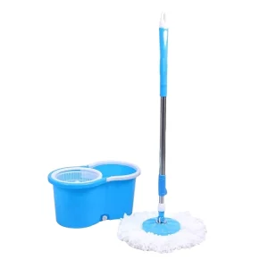 Sunshine Microfiber Wet Dry Flat Floor Mop Rectangle Lazy Mop Swivel Metal Bucket Steel Household Cleaning Tool Spin Accessory