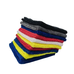Super Absorbent 400gsm Edgeless Microfiber Cleaning Cloth 40x40cm Long Short Pile Towel Quick Dry Car Wash Kitchen Towel