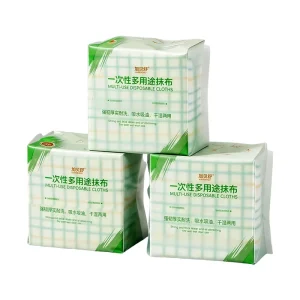 Super Absorbent Plain Square Viscose Disposable Cleaning Cloth Thickened 80gsm Kitchen Towel for Bulk Sourcing