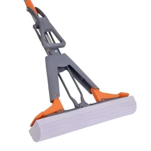 Super Absorbent Sponge Head Swivel Steel Telescopic Handle Floor Mop for Kitchen and Bathroom