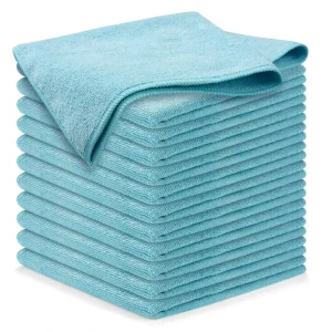 Super Absorbent Square Customized Color and Logo Microfiber Cleaning Towel for Car Kitchen Use
