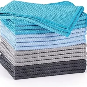 Super Absorbent and Easy to Clean Microfiber Waffle Cleaning Cloth