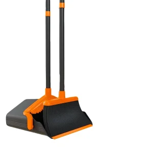 Super Long Handle Stand up Broom Holders Self Cleaning Broom and Dustpan Set With Dustpan Teeth