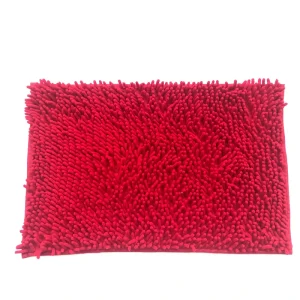 Super Plush Anti Skid Microfiber Bath Mat Solid Water Absorbent Quick Drying Machine Washable Chenille Bathroom Carpet
