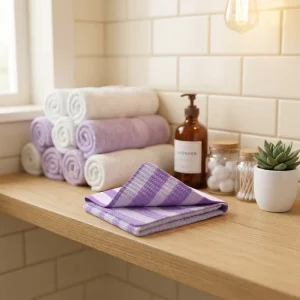 Super Soft Household Kitchen Cleaning Cloth Microfiber Blended Cloth Kitchen Cleaning Towel Tea Dish Cloth and Car Cleaning