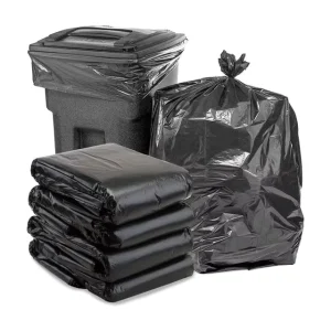 Super Strong Disposable Gravure Printed Mesh Heat Seal Star Seal Bottom Flat Tied PE Trash Bags 33-55 Gallon