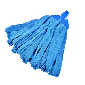 Super Water Absorbent Microfiber Cloth Strips Mop Heads in Blue & Orange Kentucky Design with Cleaning Handle