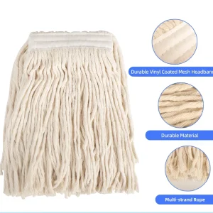 Supported Commercial Household Cleaning Manufacturer Eco Friendly Cotton String Mop Head