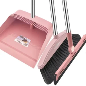 Sweeping Broom Set Household Soft Broom Plastic Stainless Steel Broom Long Scraping Dustpan Combination