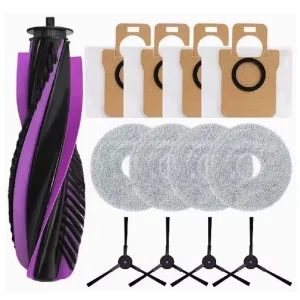 Sweeping Robot Accessories Plastic Main Brush Roller Edge Brush Cloth Dust Bag for JONR P20 PRO Household Manual Power Source