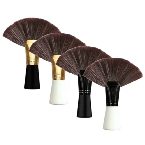 Synthetic Hair Hairdressing Dust Sweeping Cleaning Brush Single Big Powder Fan Neck Face Duster Brush