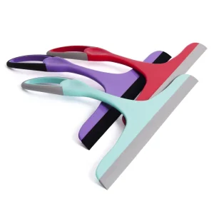 T Shape Window Squeegee with Plastic Handle TPR Scrubber for Professional Glass Cleaning and Window Scraper