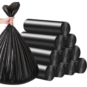 T Shirt Bag Large Disposable Black Plastic Trash Bag for Household Use Rubbish Roll $1,550-1,850