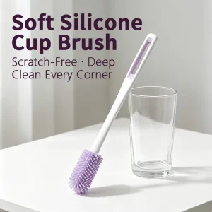TPR Bottle Brush Long Handle Non Scratch Water Bottle Cleaner Reusable Durable Cleaning Brush for Baby Bottles Cups Glassware