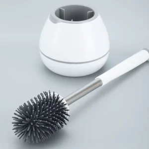 TPR Toilet Brush Classic Storage Base Plastic Handle Soft Bristles No Dead Corner Toilet Cleaning Tool