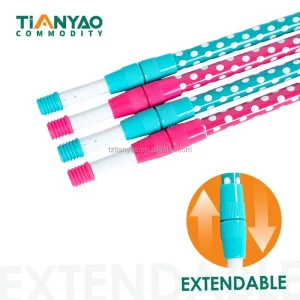 TY-PT42 59″ Heavy Duty Iron Coated Telescopic Metal Pole 3M Extendable for Brush and Duster Mop Classic Design
