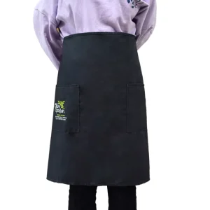 Tavern Short Apron Classic Belt Apron Large Pockets Work Waist Catering Store Anti Fouling Apron Multipurpose Wear-resistant