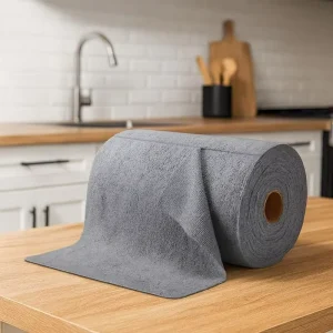Tear Off Microfiber Cleaining Cloth Roll 30×30 cm Lint-Free Quick-Dry Tear Away Kitchen Dish Cleaning Washable Towels