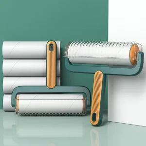 Teardownable Plastic Lint Roller for Dog Hair Removal Sticky Hair Remover Bed Brush with Felt for Clothes and Bed Linens