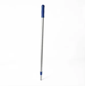 Telescopic Aluminum Mop Handle with Blue Grip Adjustable Length for Cleaning Tools Lightweight Durable Replacement Pole