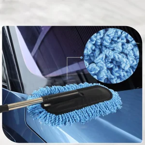 Telescopic Auto Supplies Nano Fiber Wax Car Duster Dust Removal Wipe and Mop Car Wash Cleaning Tool with Brushes