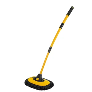 Telescopic Car Wash Mop with Microfiber Chenille Broom Adjustable Long Handled for Easy and Scratch Free Cleaning