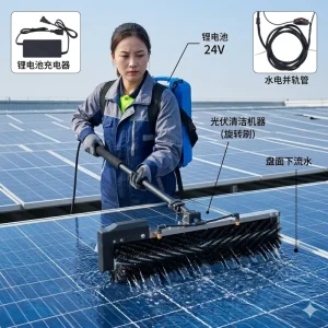 Telescopic Cleaning Brush Solar Panel Photovoltaic Cleaning Brush Multi functional Cleaning Tool