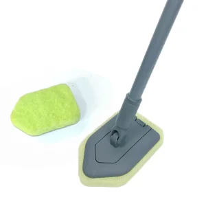 Telescopic Extensible Handle Heavy Duty Bathroom Tub Tile Floor Sponge Shower Cleaning Scrub Brush