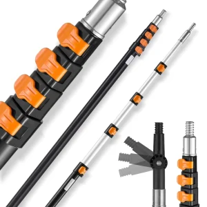 Telescopic Extension Pole for Painting Dusting and Cleaning 7-30 FT Multi Purpose Extension Pole Sturdy Aluminum Alloy Paint