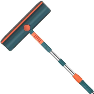 Telescopic Glass Cleaning Mop with Adjustable Handle Durable Rotating Window Cleaner with 360 Rotating
