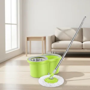 Telescopic Handle Dual Drive Double Spin Microfiber Mop 360 Rotating Head Stainless Steel Tray 80-90% Dehydration Rate 2