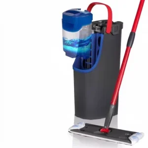 Telescopic Handle Microfiber Flat Mop Set with Two-Tank System and Stainless Steel for Home Use