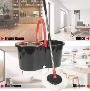 Telescopic Handle Twist Spin 360° Round Mop for Home Cleaning