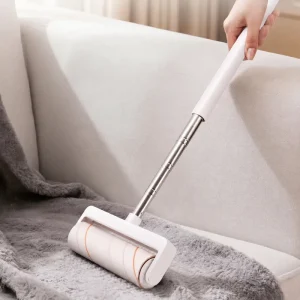 Telescopic Lint Roller with Stainless Steel Handle Extendable Hair Remover for Home Cleaning