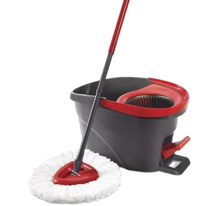 Telescopic Long Handle Microfiber Magic Cleaning Water Cleaning Spin Flat Mop