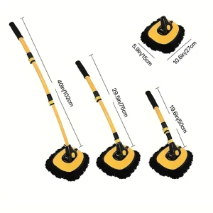 Telescopic Microfiber Cleaning Mop for Cars RV Truck Car Wash Brush Mop Duster Car Cleaning Brush with Long Handle