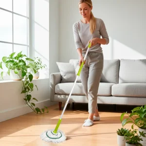 Telescopic Mop Rod 360 Rotary Spin Cotton Twist Mop Hands-Free Floor Cleaning Mop Household Floor Cleaning Tool