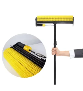 Telescopic Pole Window Cleaning Brush Solar Panel Cleaning Tool with Water Fed Feature