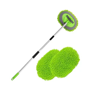 Telescoping Long Handle Cleaning Mop Chenille Broom Car Washing Mop