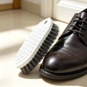 Textured Non-slip Plastic Shoe Brush Hard Grey Bristle Multi-purpose Laundry Cleaning Scrub Brush