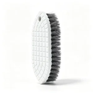 Textured Non-slip Plastic Shoe & Laundry Scrub Brush with Hard Grey Bristles