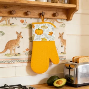 Thermal Insulation Silicone Baking Gloves Mitts Set Custom Logo Thick Protection Eco Friendly Dishwasher Safe Cotton Lining