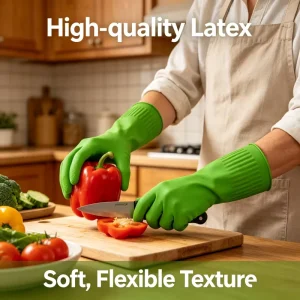 Thick Dishwashing Gloves Kitchen Hotel Cleaning Thick Latex Gloves Waterproof Wear Resistant Household Gloves Household Work